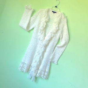 Women’s winter white sweater by Sioni (small)
